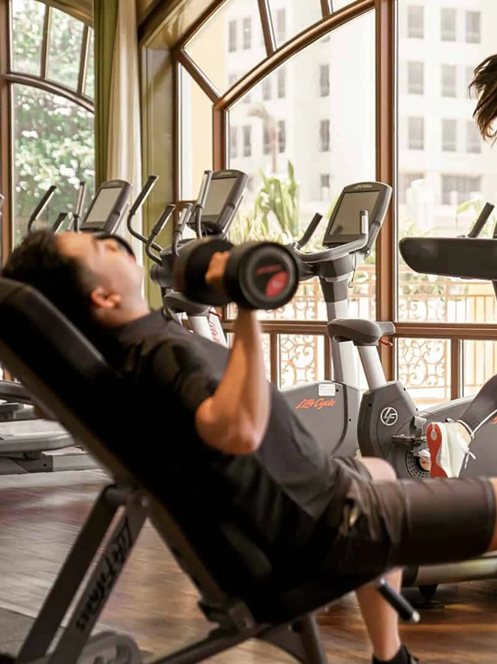 Stay fit and healthy with our state-of-the-art fitness centre. Enjoy our state in weight training